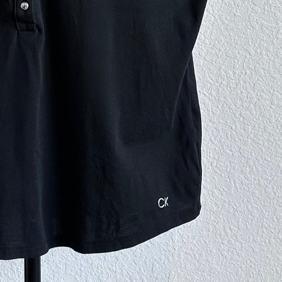 Calvin Klein Top/Shirt Black with buttons SZ L - Picture 2 of 5